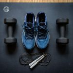 Online Fitness - blue and black nike athletic shoes